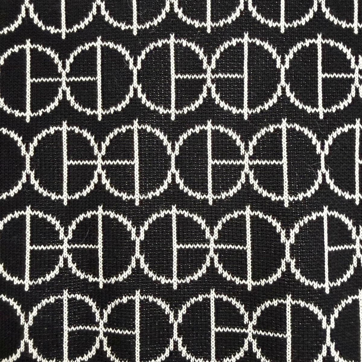 Hermes Cotton H Round All Over Print Crew Neck Short Sleeve Knit Black White FR — view 5