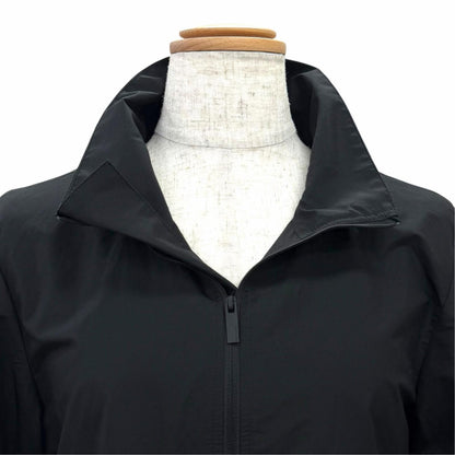Moncler Dress Cotton Logo Patch Zip Up Long Sleeve Black IT 38 — view 2