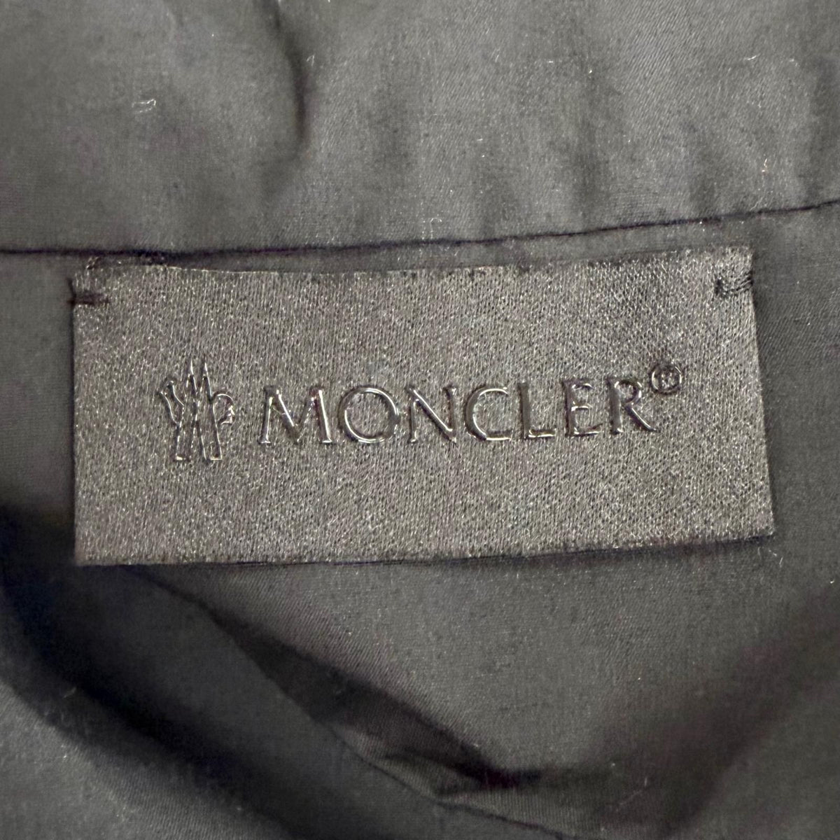 Moncler Dress Cotton Logo Patch Zip Up Long Sleeve Black IT 38 — view 7