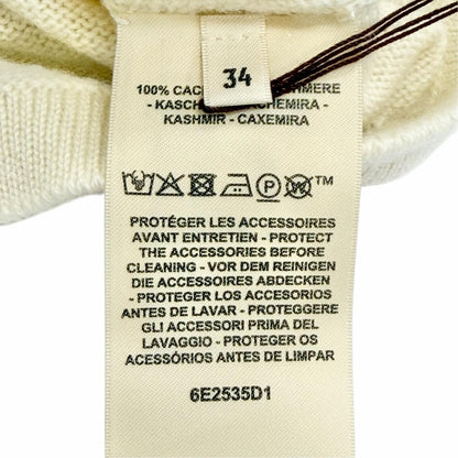 Hermes Cashmere 100% H Lift Short Sleeve Knit Dress Ivory Garment Included 34 — view 8