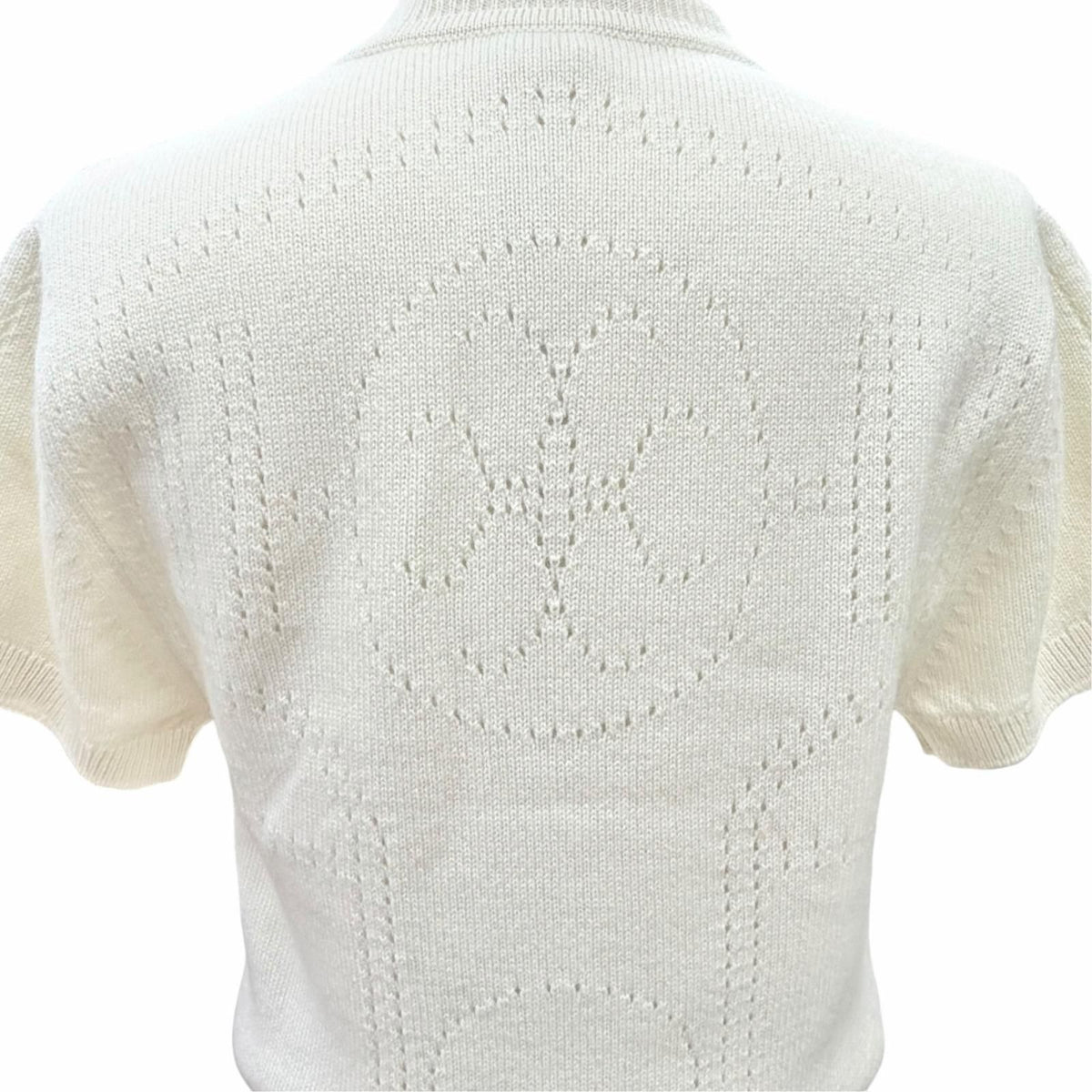 Hermes Cashmere 100% H Lift Short Sleeve Knit Dress Ivory Garment Included 34 — view 5