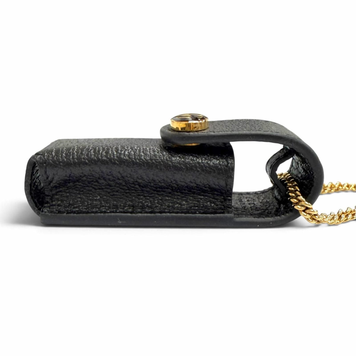 Gucci GG Marmont Chain Leather Lip Case Black Gold — view 5