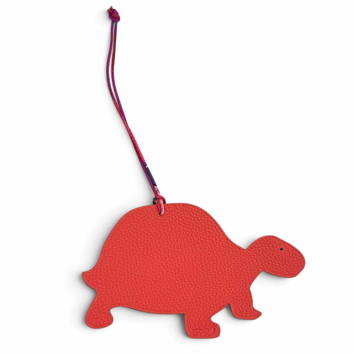 Hermes Petit H GM Red Navy Leather Turtle Bag Charm — view 5