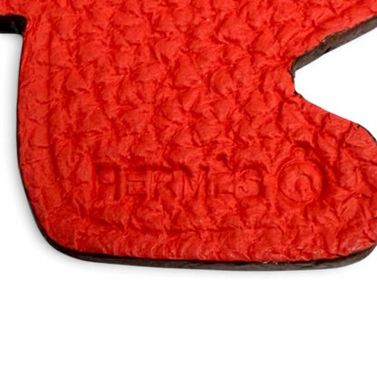 Hermes Petit H GM Red Navy Leather Turtle Bag Charm — view 8