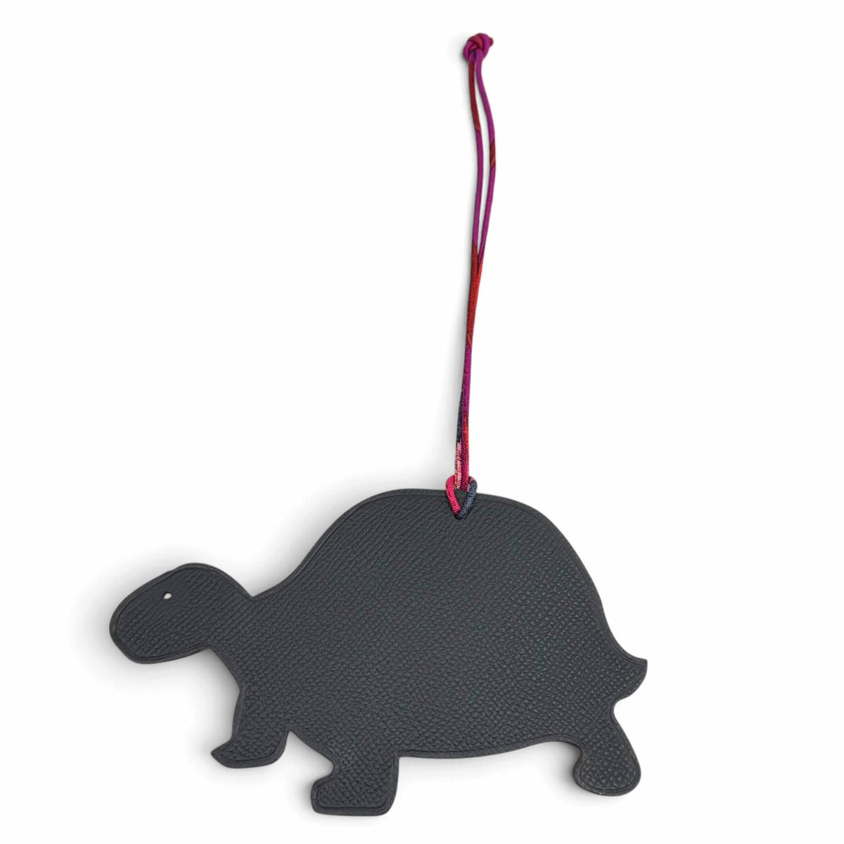Hermes Petit H GM Red Navy Leather Turtle Bag Charm — view 4