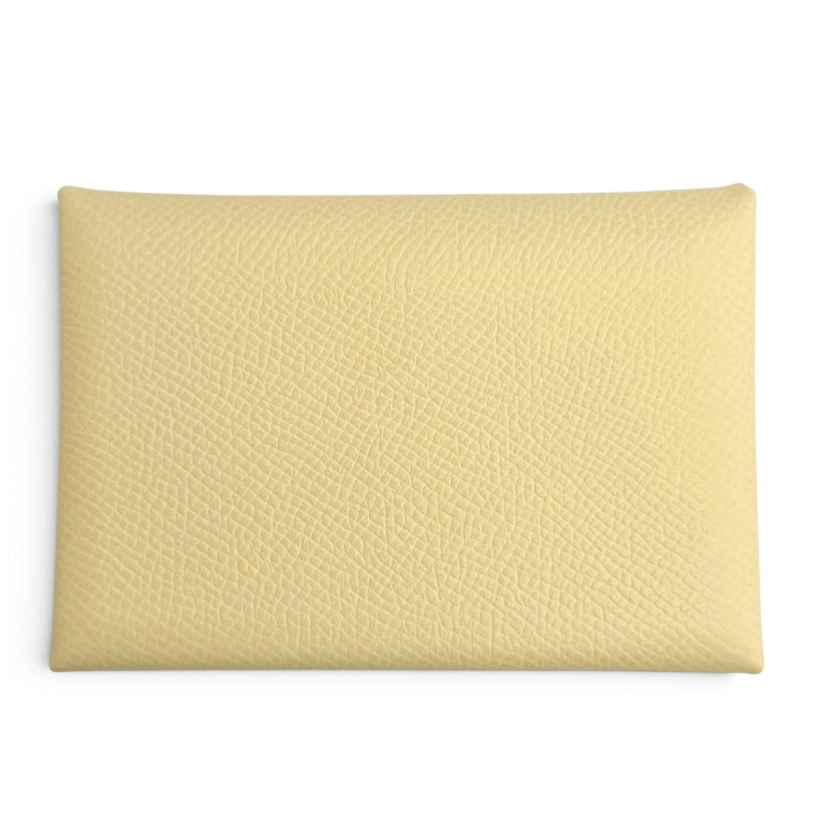 Hermes Calvi Duo Veau Epsom Vanille Card Case Compact Wallet Coin Purse