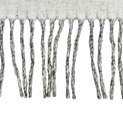 Hermes Mall Cashmere 100% Ivoire Flannel Gray Scarf Shawl — view 7