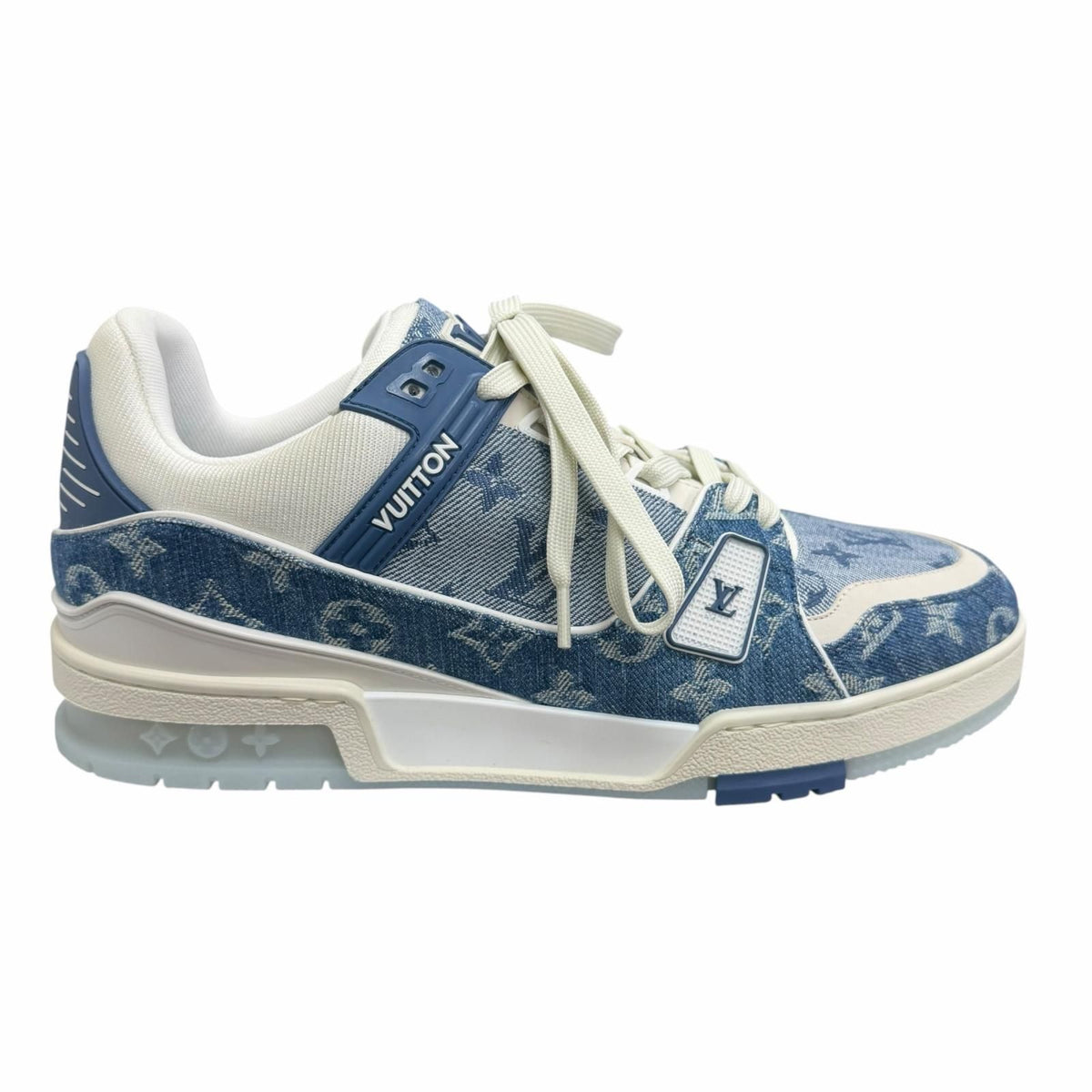 Louis Vuitton LV Trainer Line Monogram Denim Low-Top Sneakers — view 7