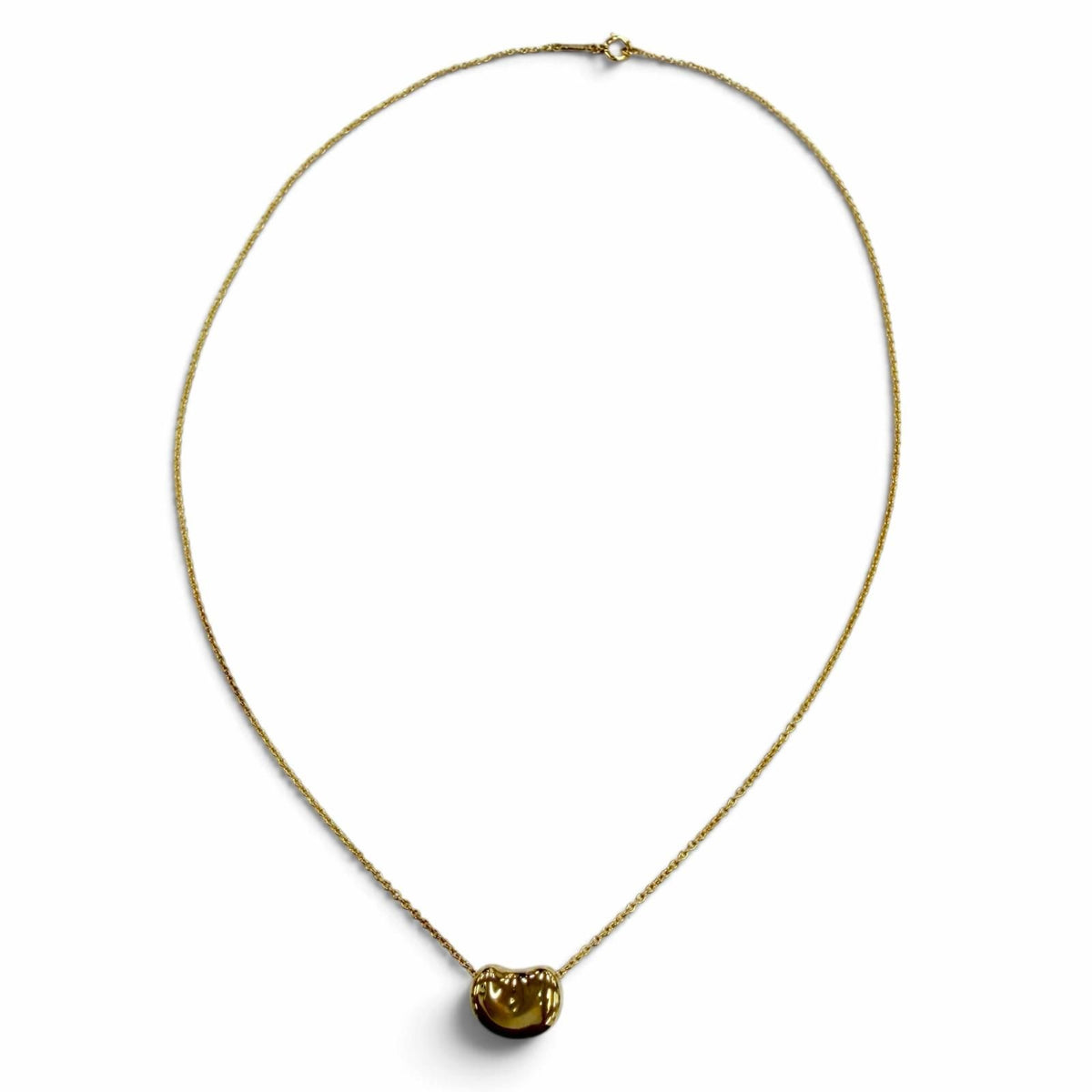Tiffany & Co Elsa Peretti Bean Design Pendant 18k Necklace Yellow Gold — view 4