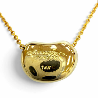 Tiffany & Co Elsa Peretti Bean Design Pendant 18k Necklace Yellow Gold — view 3