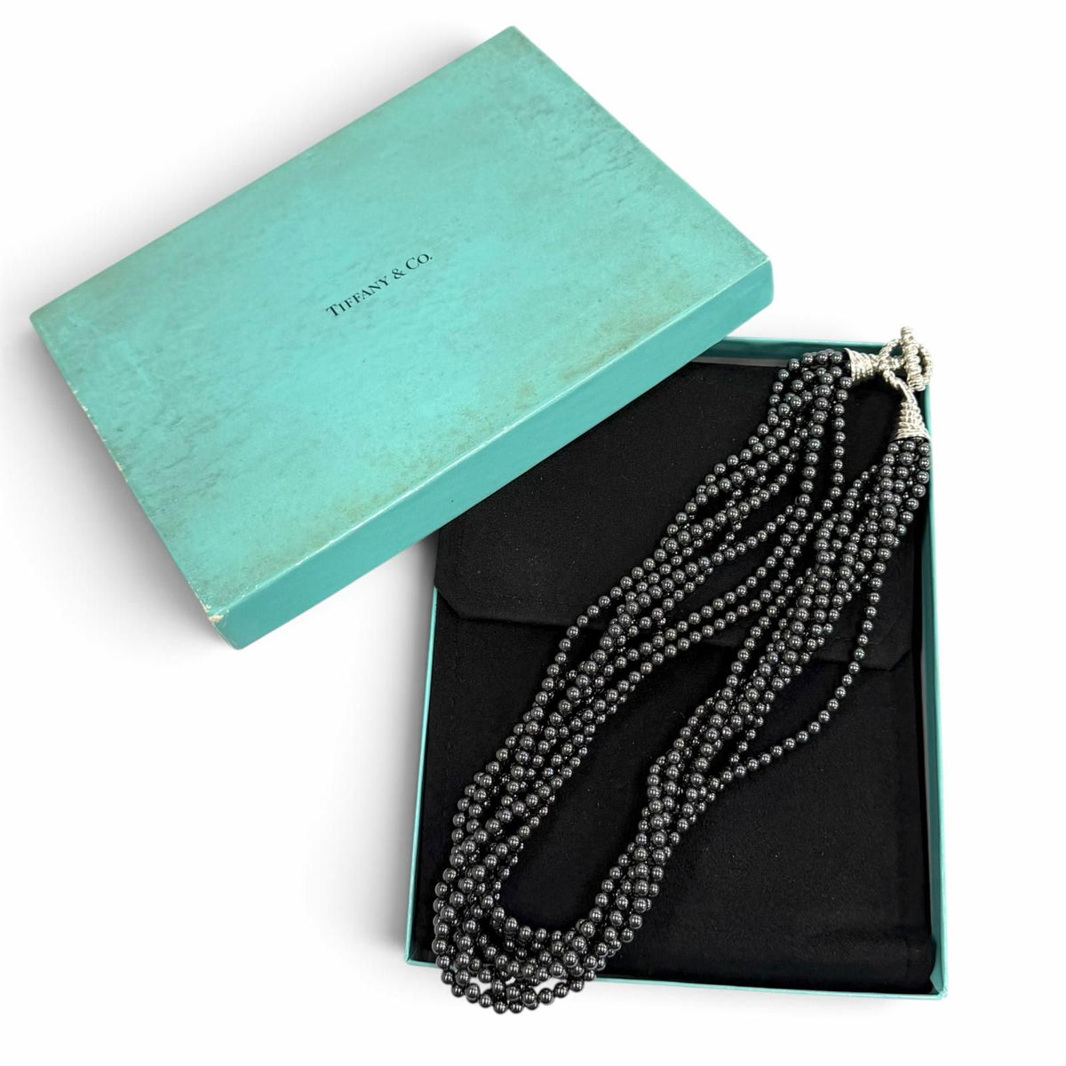 Tiffany & Co 925 Hema Fitted Necklace Gunmetallic Silver — view 2