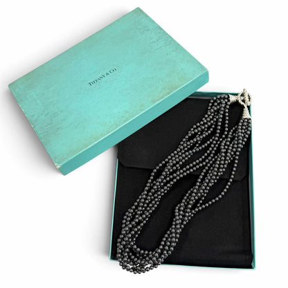 Tiffany & Co 925 Hema Fitted Necklace Gunmetallic Silver — view 2
