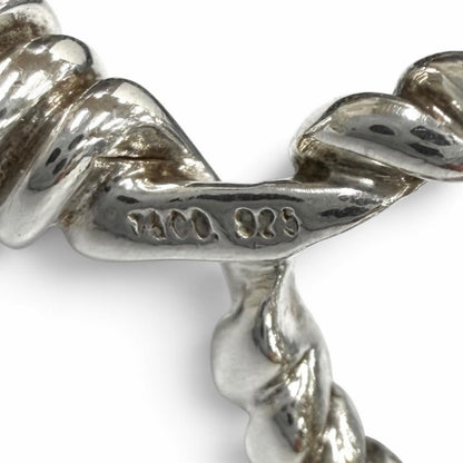 Tiffany & Co 925 Hema Fitted Necklace Gunmetallic Silver — view 8