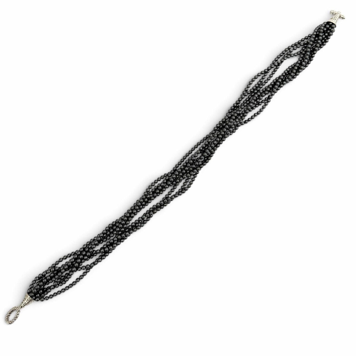 Tiffany & Co 925 Hema Fitted Necklace Gunmetallic Silver — view 5