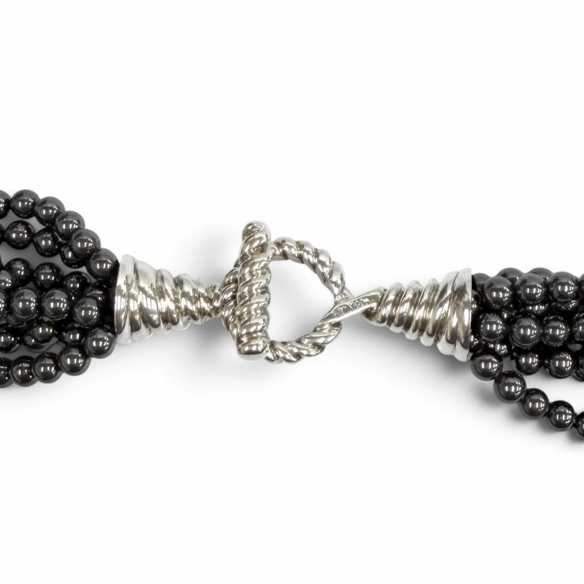 Tiffany & Co 925 Hema Fitted Necklace Gunmetallic Silver — view 7