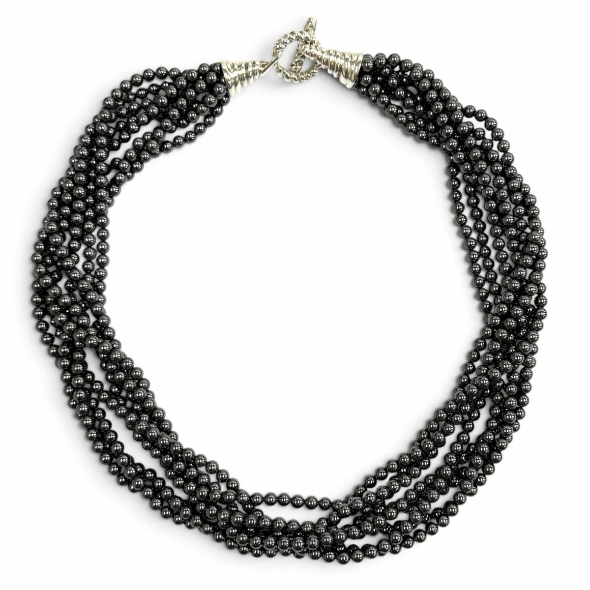 Tiffany & Co 925 Hema Fitted Necklace Gunmetallic Silver — view 4