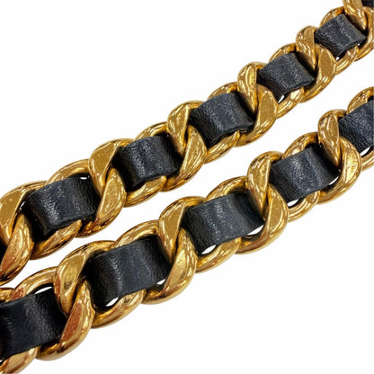 Chanel Vintage 31 Rue Cambon CC Logo Coin Motif Leather Usage Chain Belt Gold — view 5