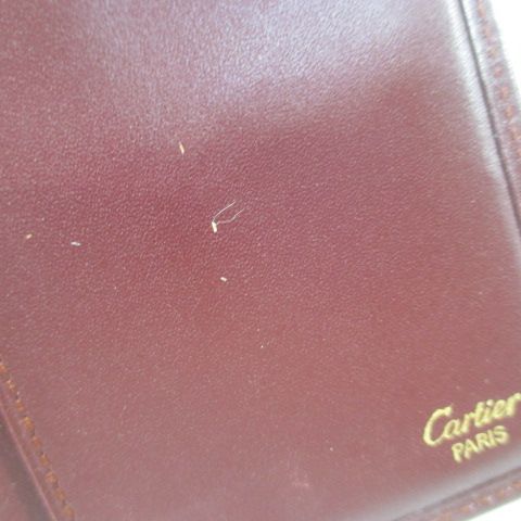 Cartier Must Line Wallet Billfold Card Bordeaux Leather — view 8