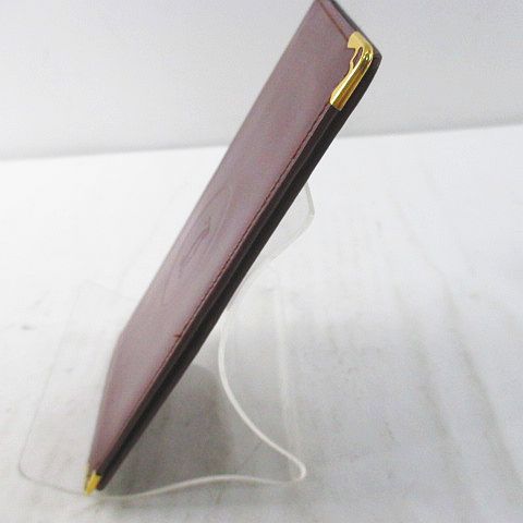 Cartier Must Line Wallet Billfold Card Bordeaux Leather — view 2