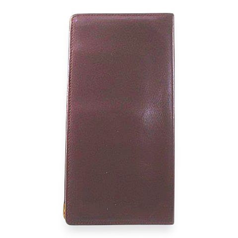 Cartier Must Line Wallet Billfold Card Bordeaux Leather — view 4