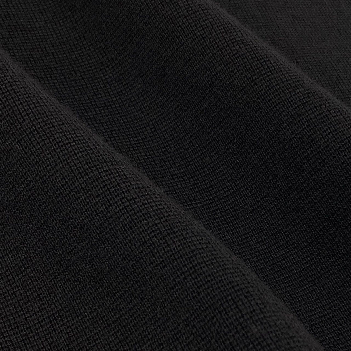 Saint Laurent Crew Neck Knit Sweater Logo Embroidery Tunic Length Slit Black M — view 6