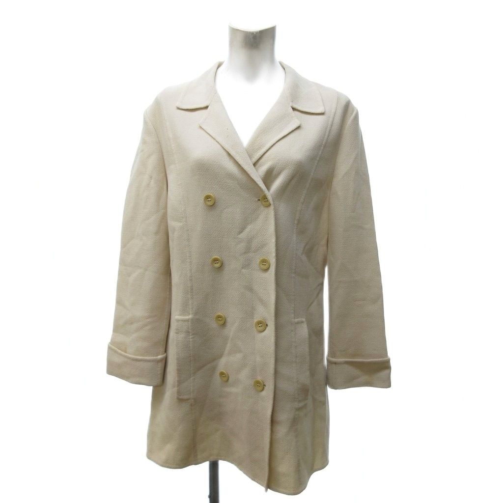 Max Mara Jacket Double White Tag Wool Beige 42