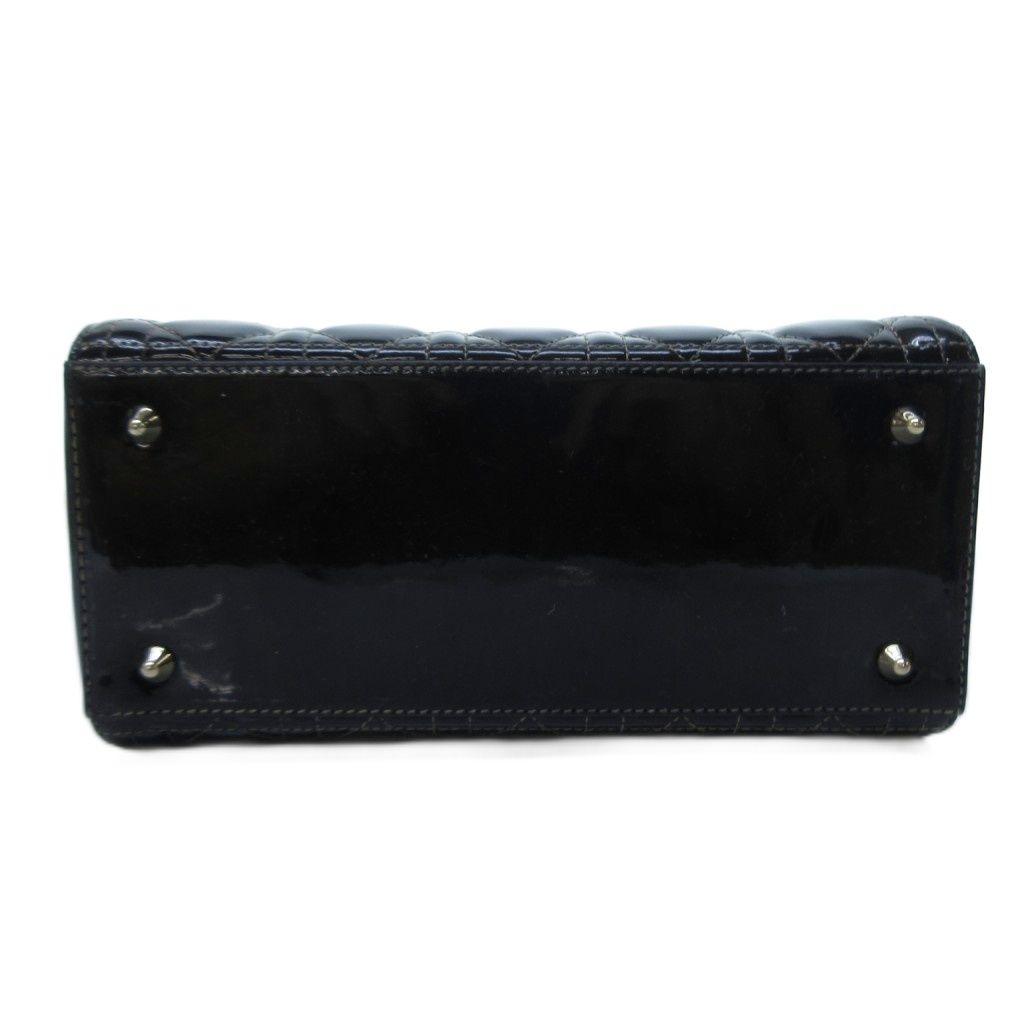 Dior Handbag Lady Cannage Charm Patent Black — view 4
