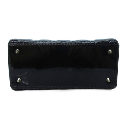 Dior Handbag Lady Cannage Charm Patent Black — view 4