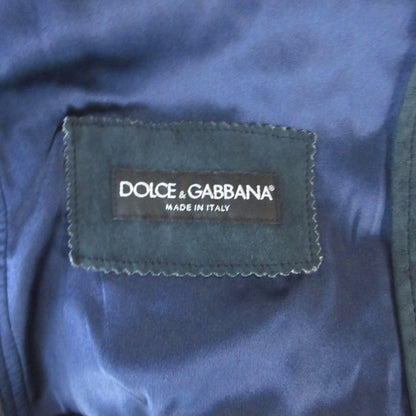 Dolce & Gabbana Suede Jacket Zip Up Regular Color Navy 46 — view 5