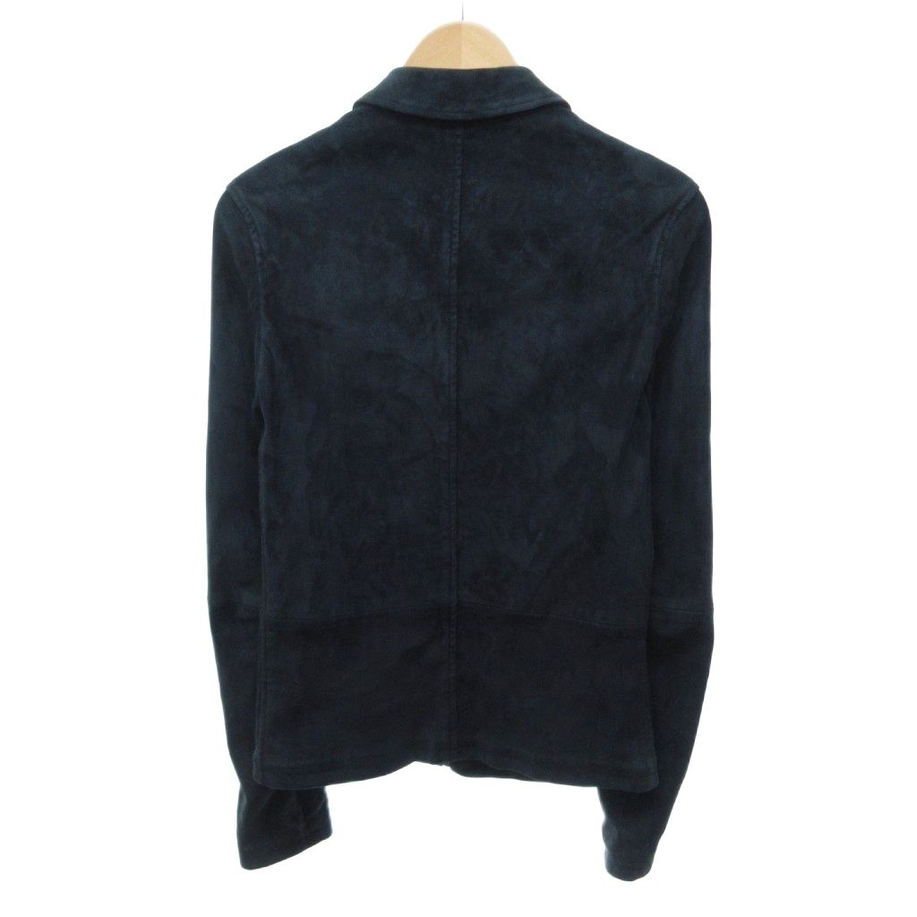 Dolce & Gabbana Suede Jacket Zip Up Regular Color Navy 46 — view 2