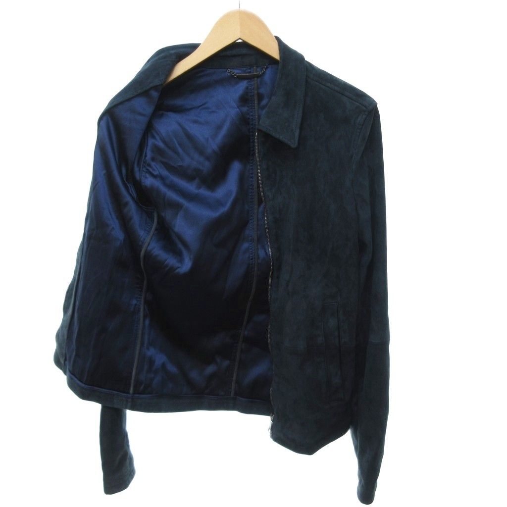 Dolce & Gabbana Suede Jacket Zip Up Regular Color Navy 46 — view 3
