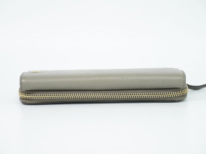 Gucci Interlocking G Snap Zip Around Wallet Leather Gray — view 5
