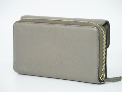 Gucci Interlocking G Snap Zip Around Wallet Leather Gray — view 2