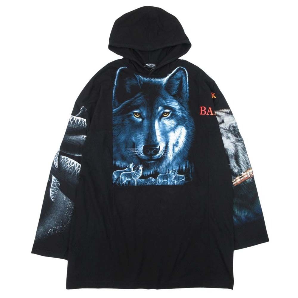 Balenciaga Limited Edition Reconstruction Hoodie Pullover Top 3 Black