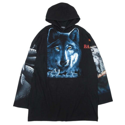 Balenciaga Limited Edition Reconstruction Hoodie Pullover Top 3 Black
