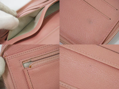 Chanel Camelia CC Logo Zip Around Wallet Leather Pink — view 8