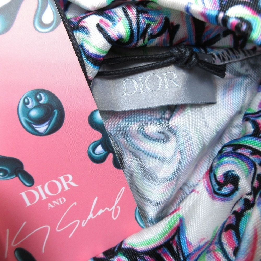 Dior Kenny Scharf Tiger Print Rayon Stretch Top Long Sleeve Multicolor XS — view 6