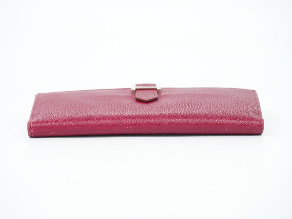 Hermes Bearn Veau Epsom Trifold Wallet Bordeaux — view 3