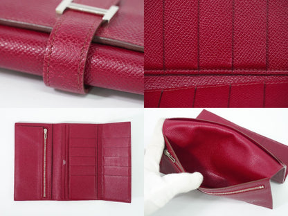 Hermes Bearn Veau Epsom Trifold Wallet Bordeaux — view 8