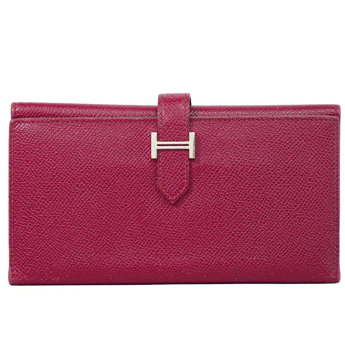 Hermes Bearn Veau Epsom Trifold Wallet Bordeaux