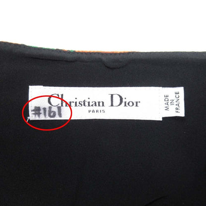 Dior Sample Dinosaur Bustier Sleeveless Top All Over Print Orange 36 — view 5