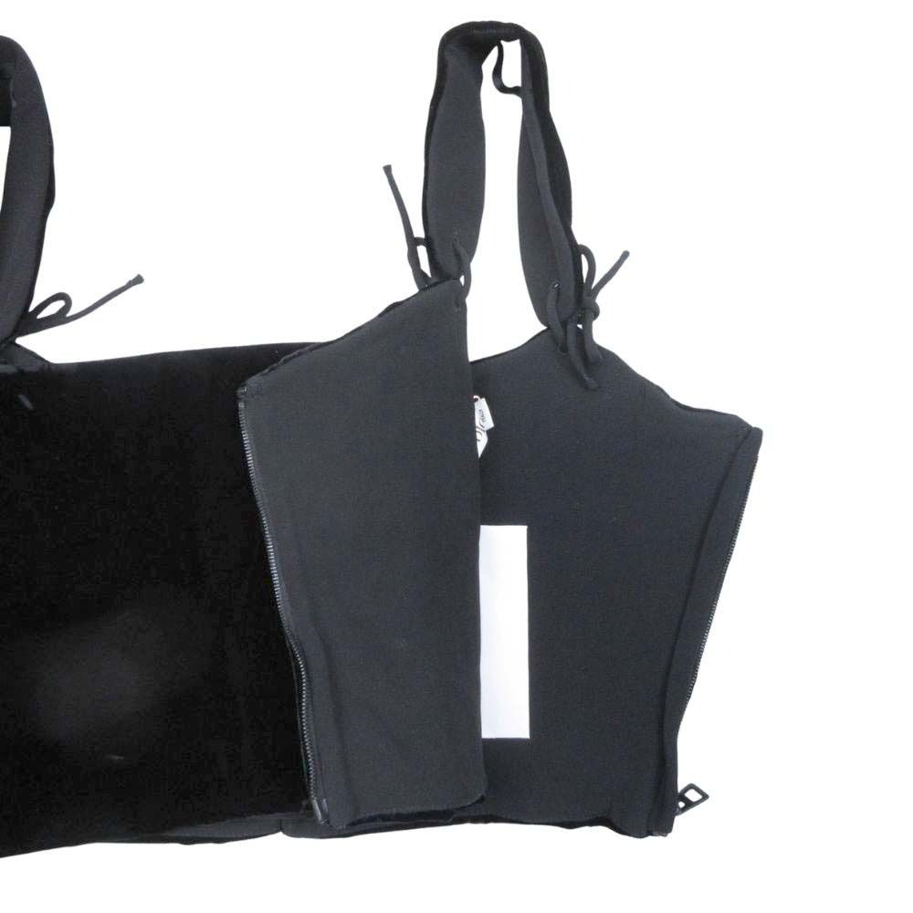 Dior Velvet Velour Bustier Sleeveless Top Lace-up Black 40 — view 4