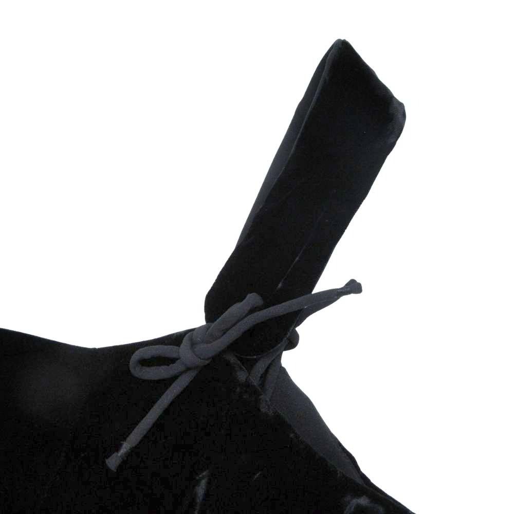 Dior Velvet Velour Bustier Sleeveless Top Lace-up Black 40 — view 3
