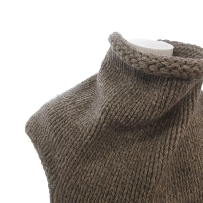 Celine Phoebe Philo Era Knit Vest Deformed High Neck Wool Beige — view 5