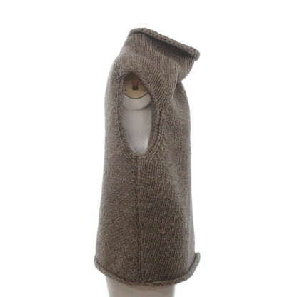 Celine Phoebe Philo Era Knit Vest Deformed High Neck Wool Beige — view 3