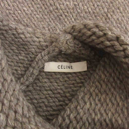 Celine Phoebe Philo Era Knit Vest Deformed High Neck Wool Beige — view 6