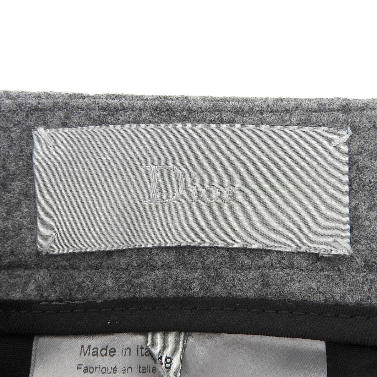 Dior Homme Hedi Slimane Era Wool Cashmere Blend Wide Pants Gray 48 — view 5
