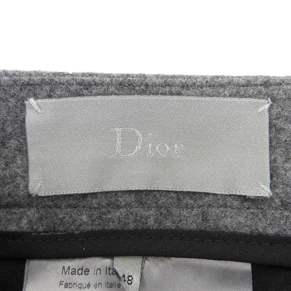 Dior Homme Hedi Slimane Era Wool Cashmere Blend Wide Pants Gray 48 — view 5