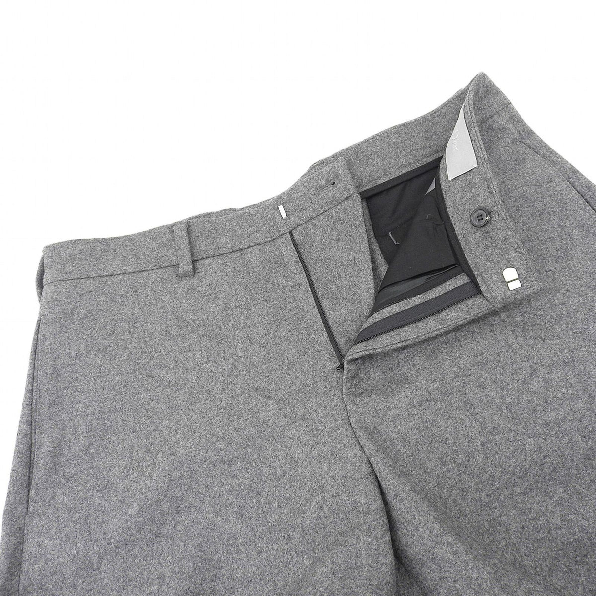 Dior Homme Hedi Slimane Era Wool Cashmere Blend Wide Pants Gray 48 — view 3