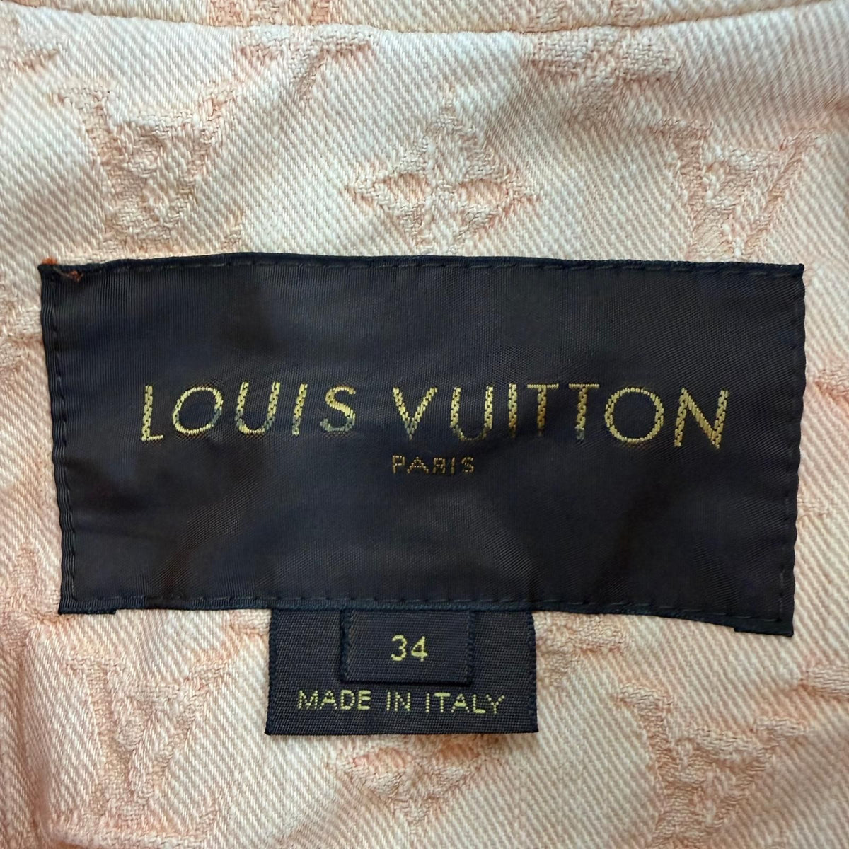 Louis Vuitton Cotton 100% Monogram Denim Gradient Coat Orange 34 — view 8